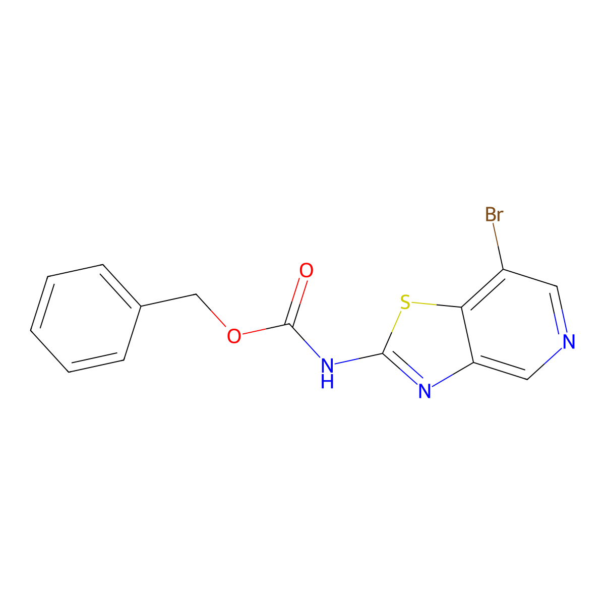 benzyl N-{7-bromo-[1,3]thiazolo[4,5-c]pyridin-2-yl}carbamate molecular structure, CAS 2680790-90-1