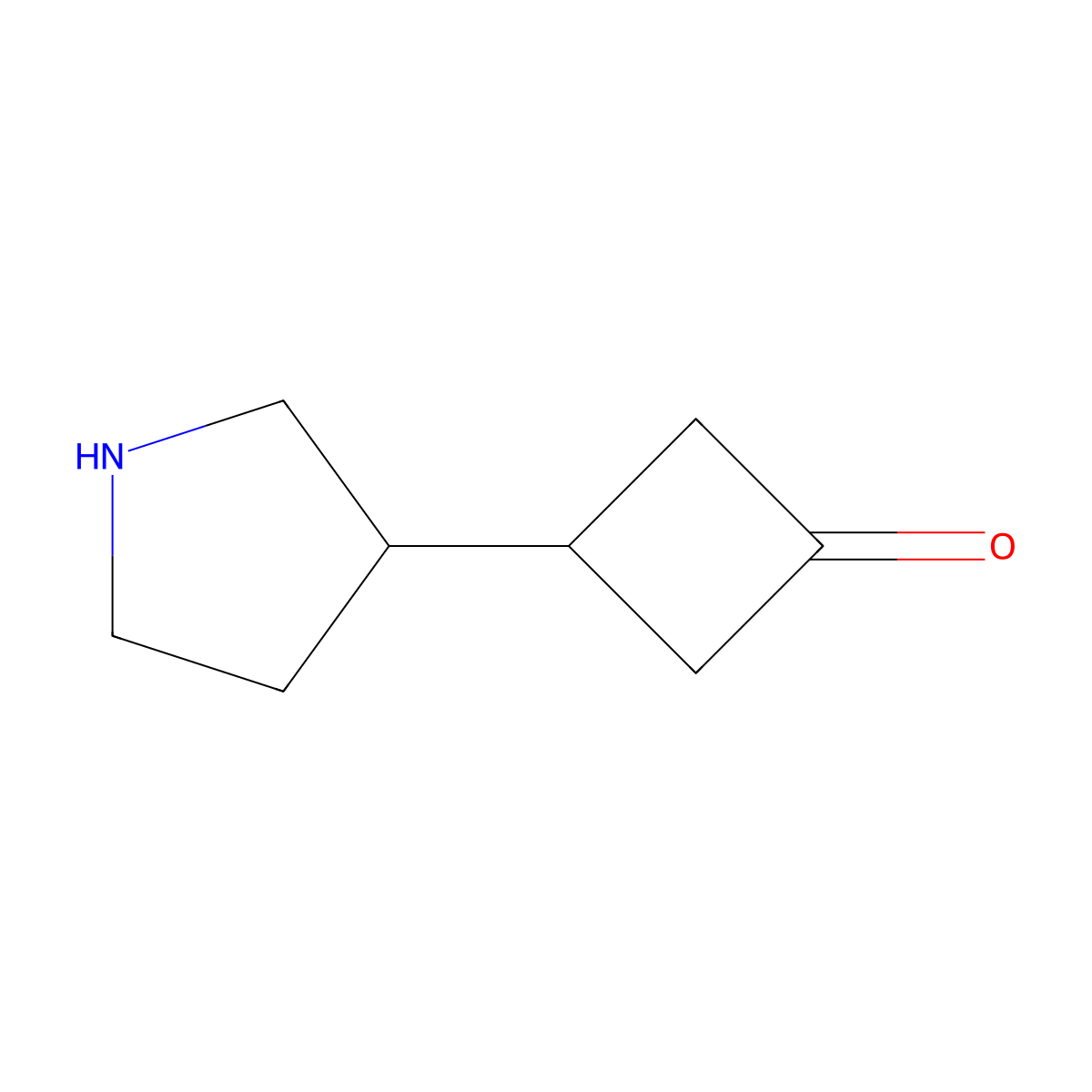 3-(Pyrrolidin-3-yl)cyclobutan-1-one molecular structure, CAS 2680791-13-1
