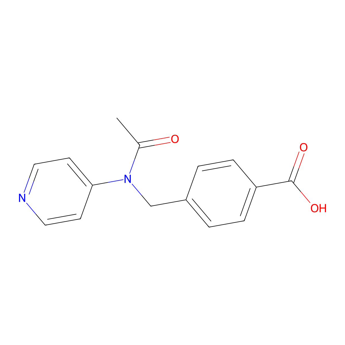 4-{[N-(pyridin-4-yl)acetamido]methyl}benzoic acid molecular structure, CAS 2680791-43-7