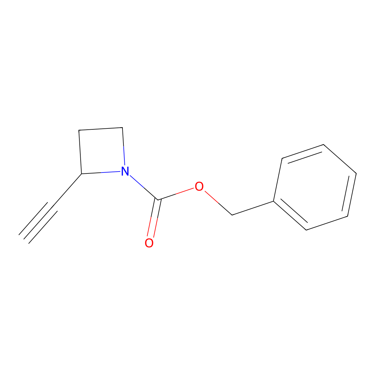 Benzyl 2-ethynylazetidine-1-carboxylate molecular structure, CAS 2680791-44-8