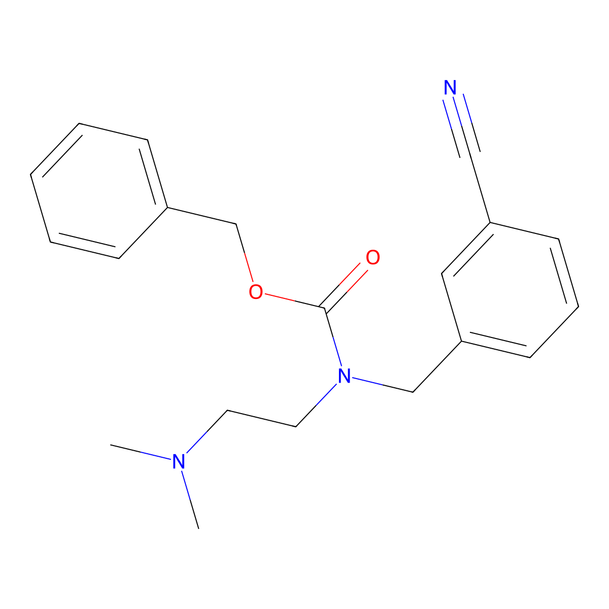 benzyl N-[(3-cyanophenyl)methyl]-N-[2-(dimethylamino)ethyl]carbamate molecular structure, CAS 2680791-58-4