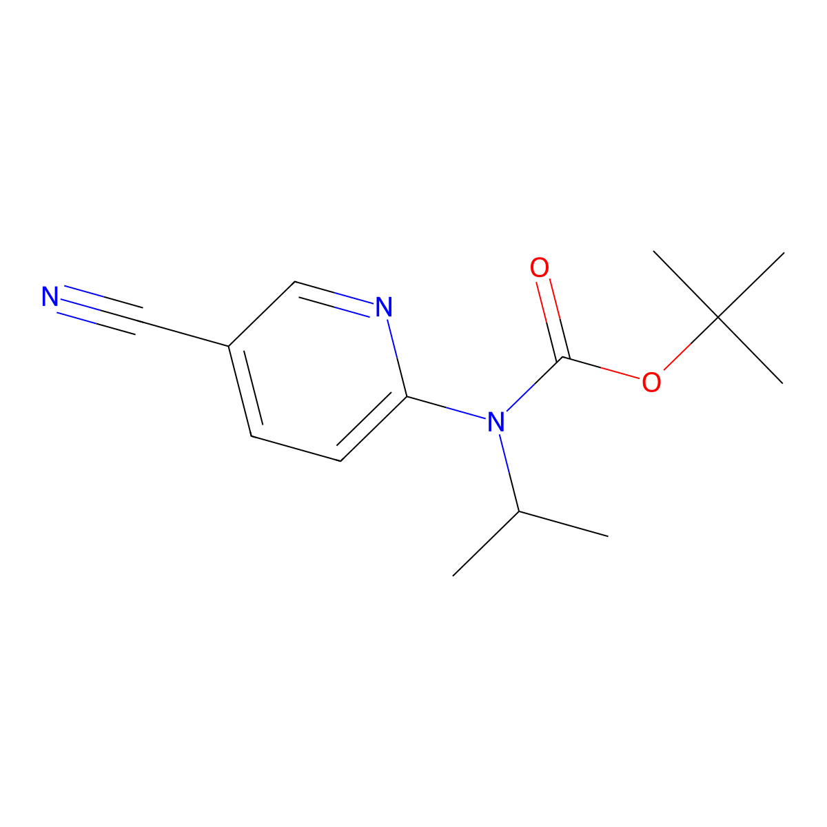 tert-butyl N-(5-cyanopyridin-2-yl)-N-(propan-2-yl)carbamate molecular structure, CAS 2680791-66-4