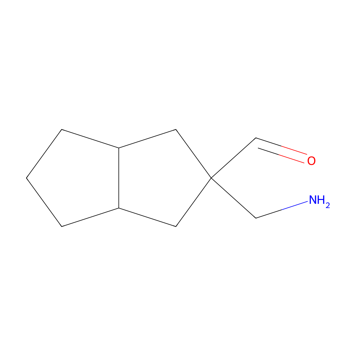 2-(Aminomethyl)-octahydropentalene-2-carbaldehyde molecular structure, CAS 2680791-78-8