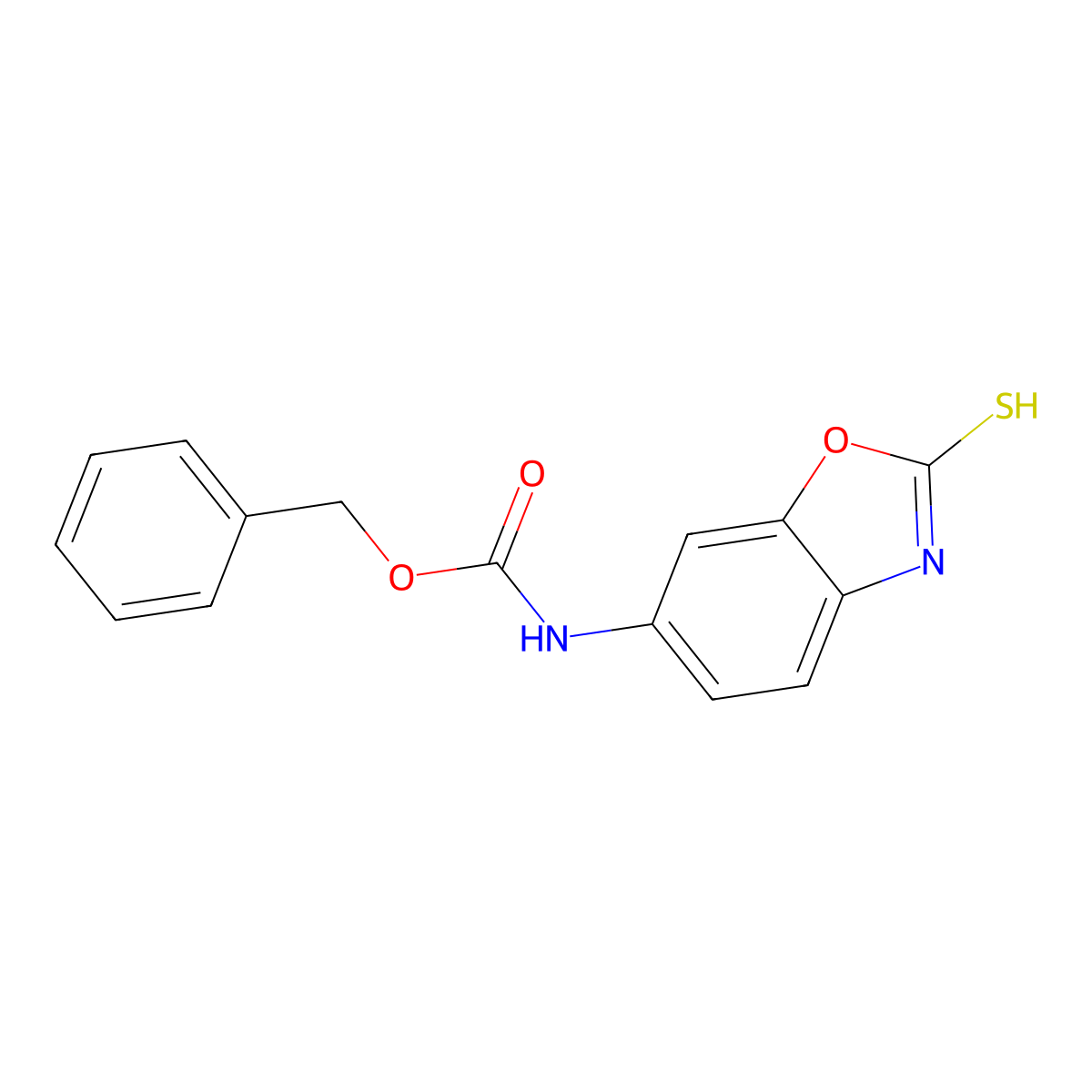 benzyl N-(2-sulfanyl-1,3-benzoxazol-6-yl)carbamate molecular structure, CAS 2680791-90-4