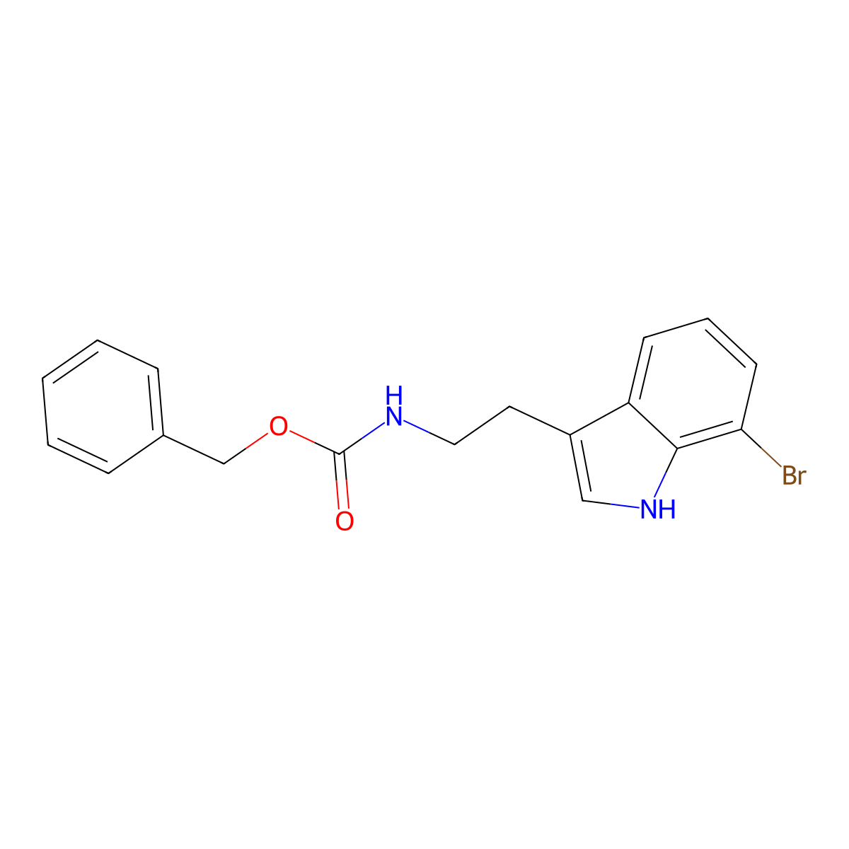 benzyl N-[2-(7-bromo-1H-indol-3-yl)ethyl]carbamate molecular structure, CAS 2680792-02-1