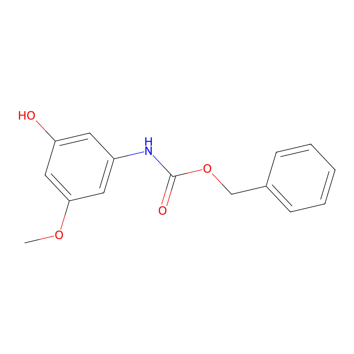 benzyl N-(3-hydroxy-5-methoxyphenyl)carbamate molecular structure, CAS 2680792-36-1