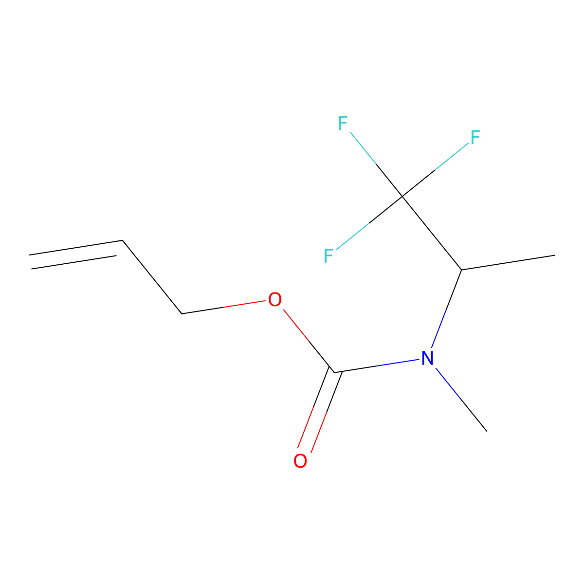 prop-2-en-1-yl N-methyl-N-(1,1,1-trifluoropropan-2-yl)carbamate molecular structure, CAS 2680792-49-6