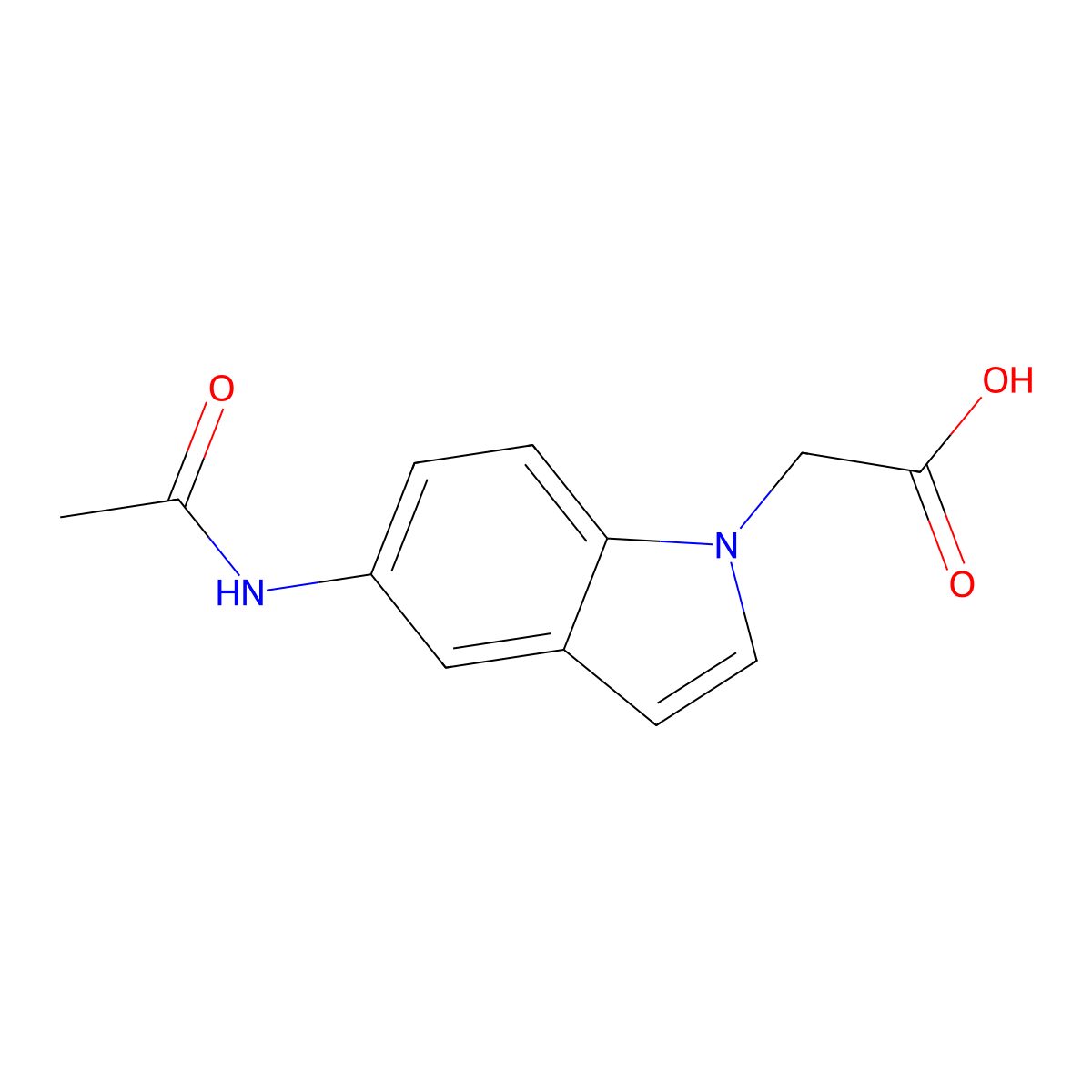 2-(5-acetamido-1H-indol-1-yl)acetic acid molecular structure, CAS 2680792-56-5