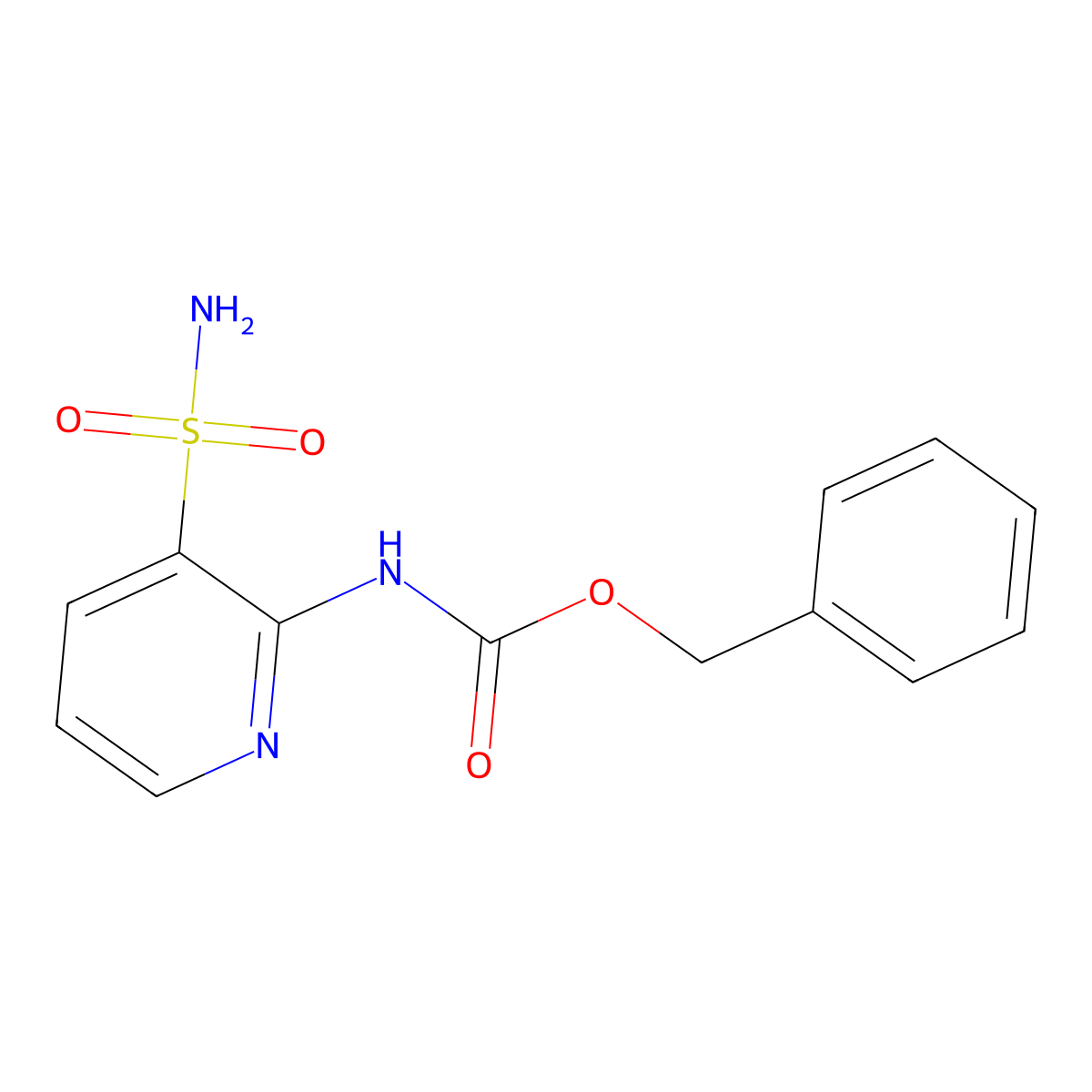 benzyl N-(3-sulfamoylpyridin-2-yl)carbamate molecular structure, CAS 2680792-70-3