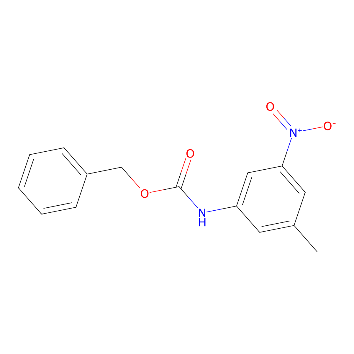 benzyl N-(3-methyl-5-nitrophenyl)carbamate molecular structure, CAS 2680792-77-0