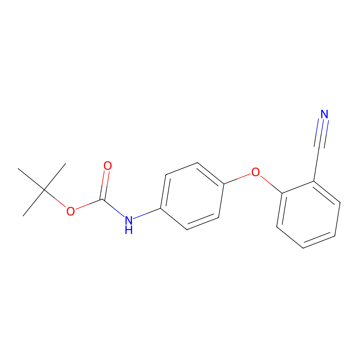 tert-butyl N-[4-(2-cyanophenoxy)phenyl]carbamate molecular structure, CAS 2680792-91-8