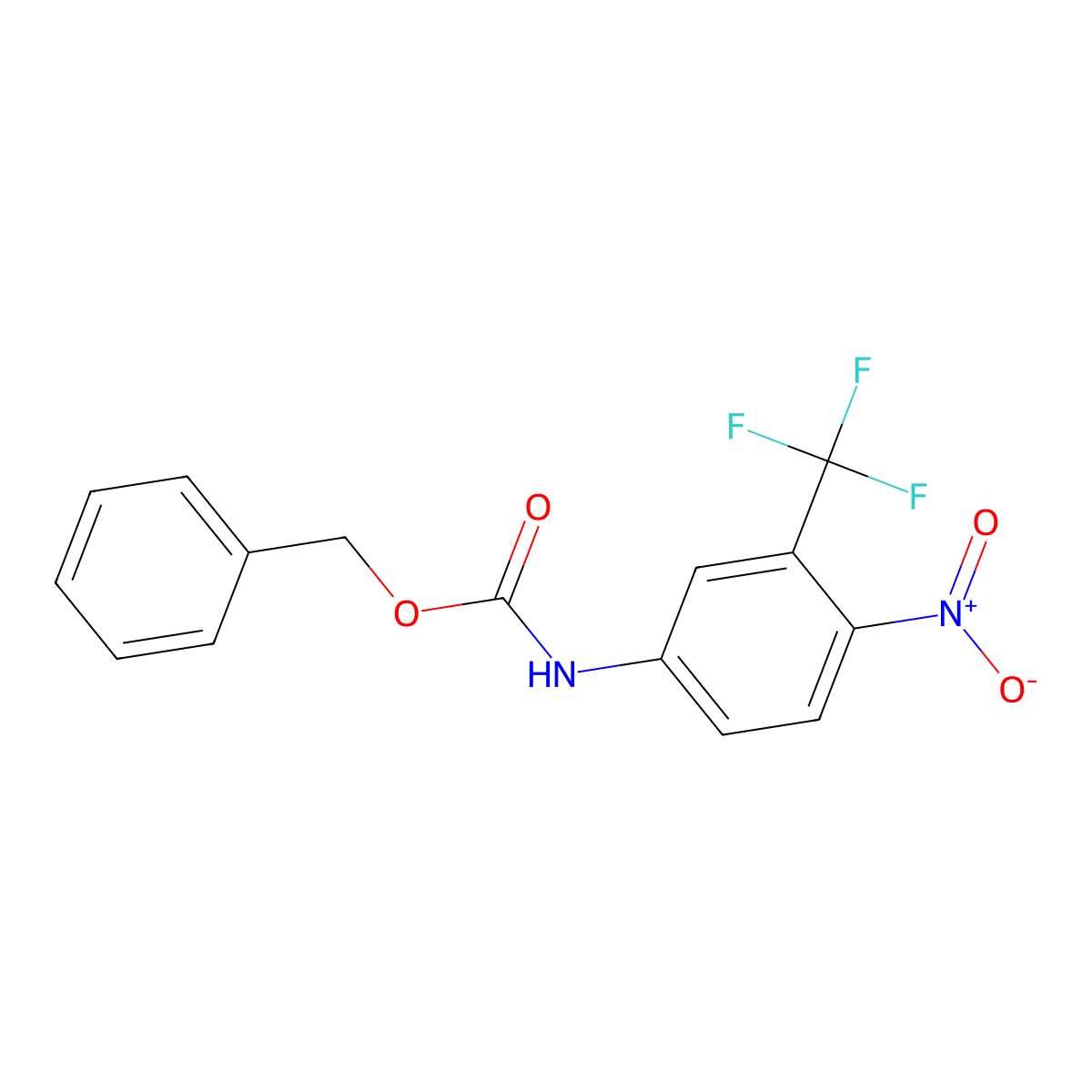 benzyl N-[4-nitro-3-(trifluoromethyl)phenyl]carbamate molecular structure, CAS 2680792-93-0