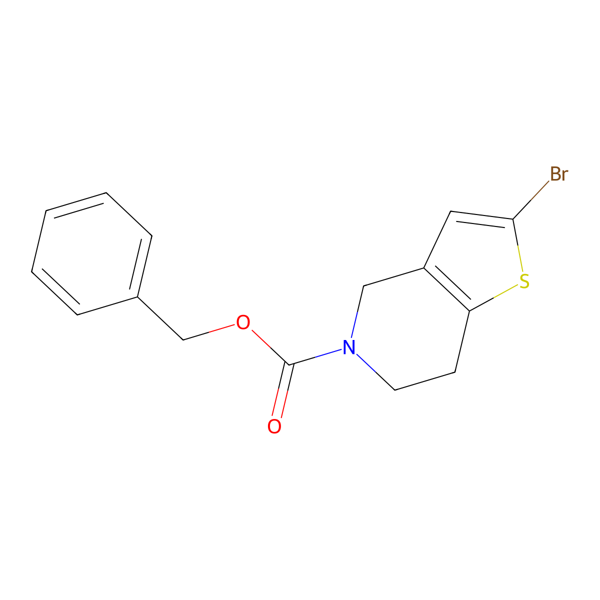 benzyl 2-bromo-4H,5H,6H,7H-thieno[3,2-c]pyridine-5-carboxylate molecular structure, CAS 2680792-95-2