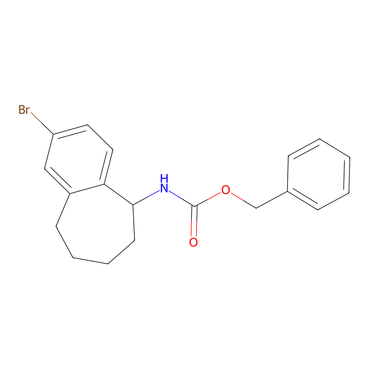 benzyl N-{2-bromo-6,7,8,9-tetrahydro-5H-benzo[7]annulen-5-yl}carbamate molecular structure, CAS 2680793-07-9