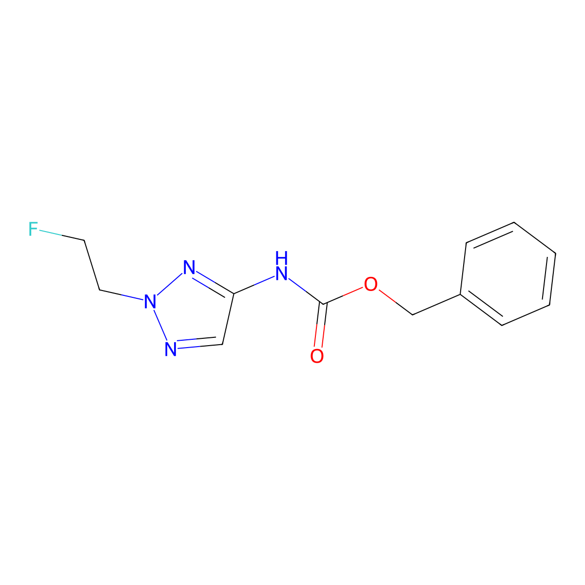 benzyl N-[2-(2-fluoroethyl)-2H-1,2,3-triazol-4-yl]carbamate molecular structure, CAS 2680793-08-0