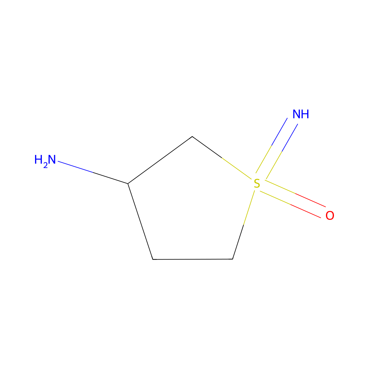 3-Amino-1-imino-1lambda6-thiolan-1-one molecular structure, CAS 2680793-24-0
