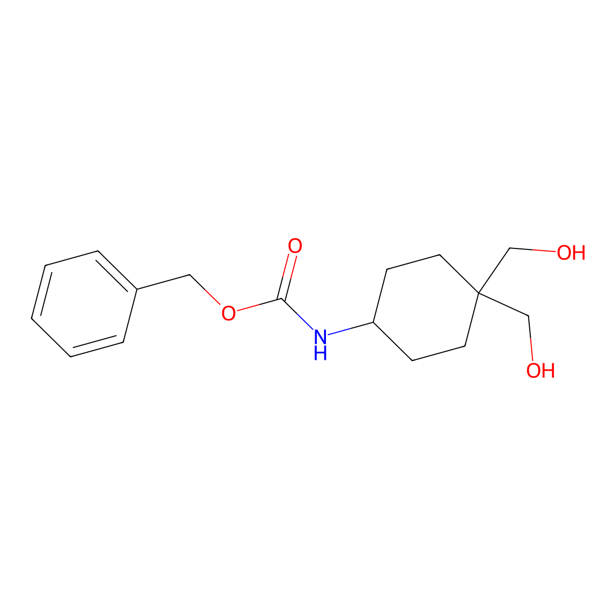benzyl N-[4,4-bis(hydroxymethyl)cyclohexyl]carbamate molecular structure, CAS 2680793-28-4