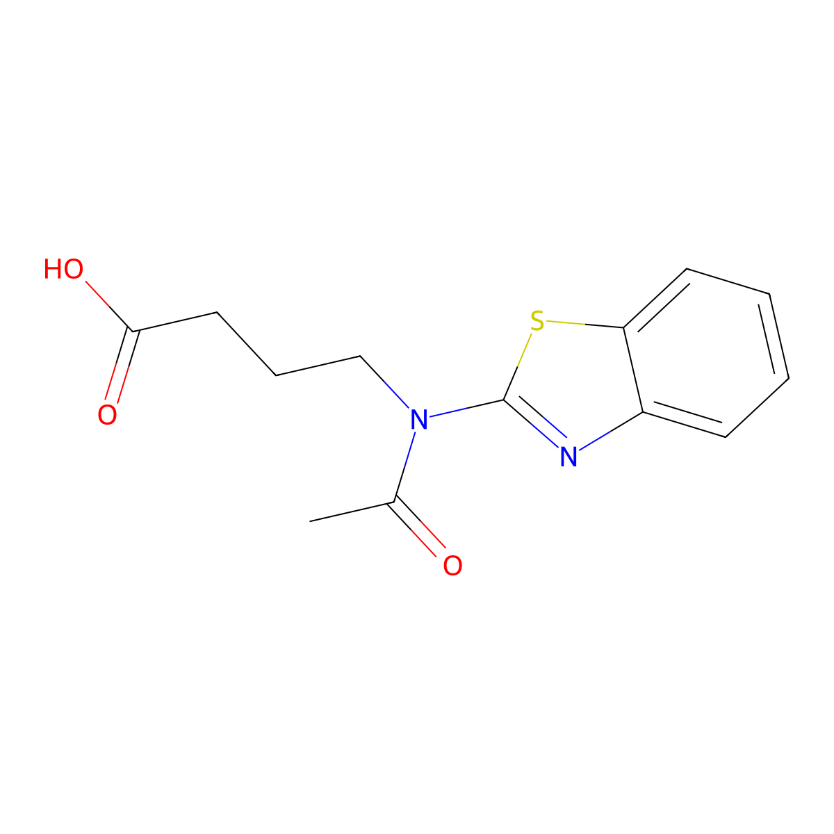 4-[N-(1,3-benzothiazol-2-yl)acetamido]butanoic acid molecular structure, CAS 2680793-52-4