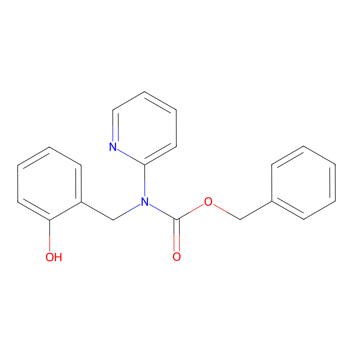 benzyl N-[(2-hydroxyphenyl)methyl]-N-(pyridin-2-yl)carbamate molecular structure, CAS 2680793-87-5