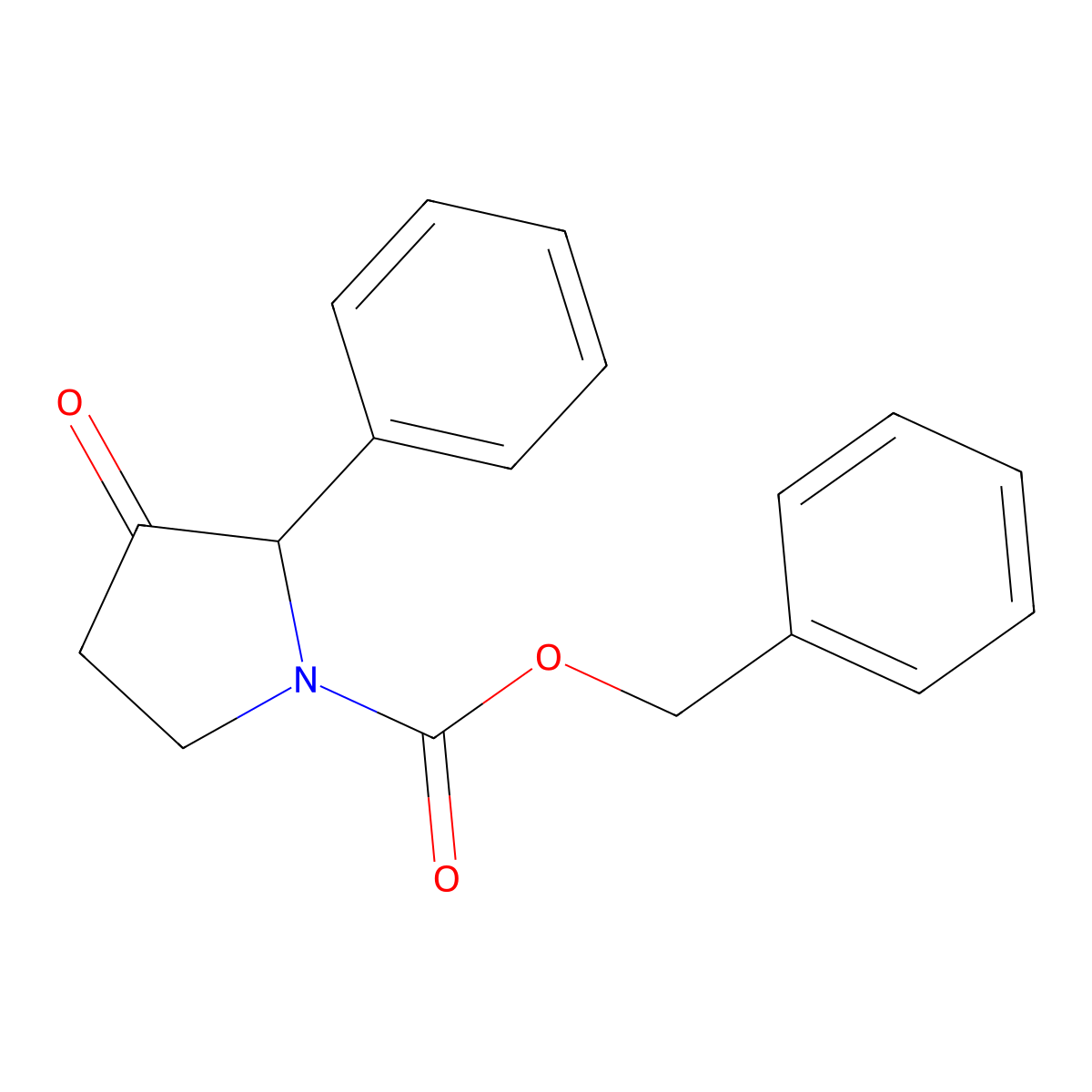 Benzyl 3-oxo-2-phenylpyrrolidine-1-carboxylate molecular structure, CAS 2680794-42-5