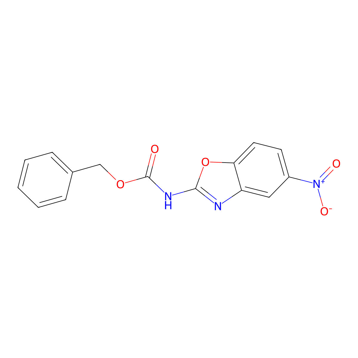 benzyl N-(5-nitro-1,3-benzoxazol-2-yl)carbamate molecular structure, CAS 2680794-51-6