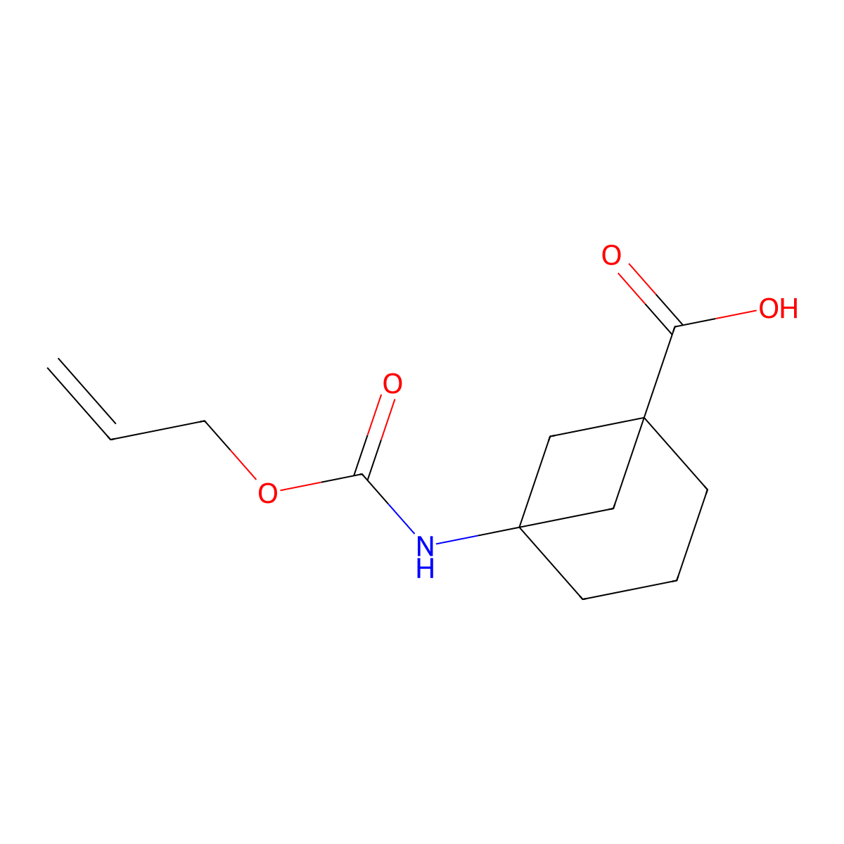 5-{[(Prop-2-en-1-yloxy)carbonyl]amino}bicyclo[3.1.1]heptane-1-carboxylic acid molecular structure, CAS 2680794-72-1