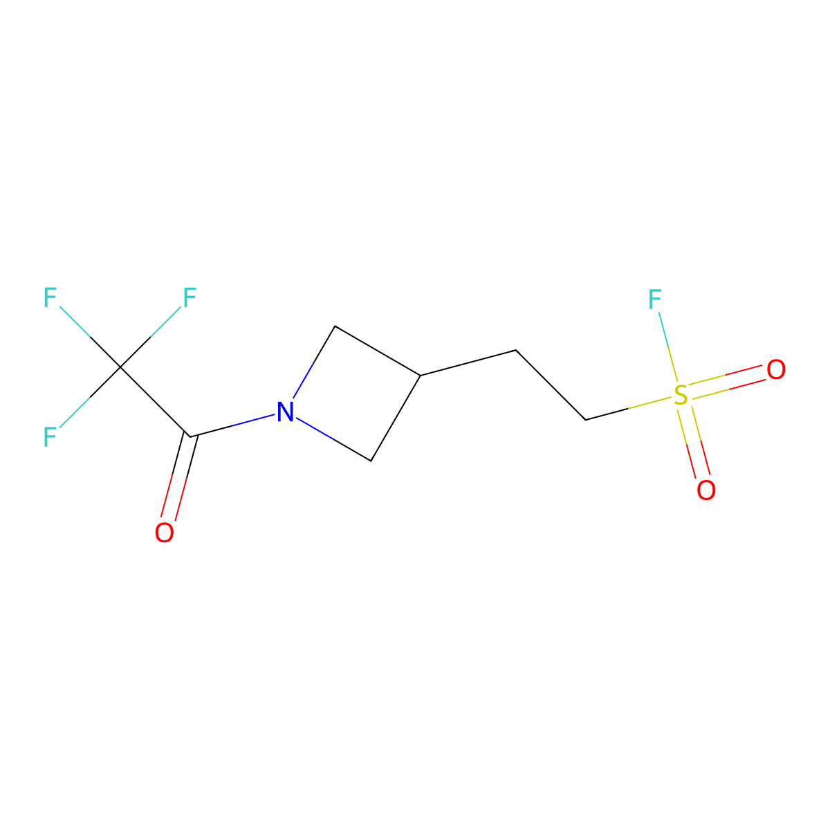 2-[1-(2,2,2-Trifluoroacetyl)azetidin-3-yl]ethane-1-sulfonyl fluoride molecular structure, CAS 2680794-82-3