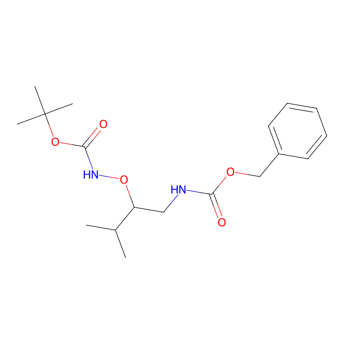 benzyl N-[2-({[(tert-butoxy)carbonyl]amino}oxy)-3-methylbutyl]carbamate molecular structure, CAS 2680794-83-4