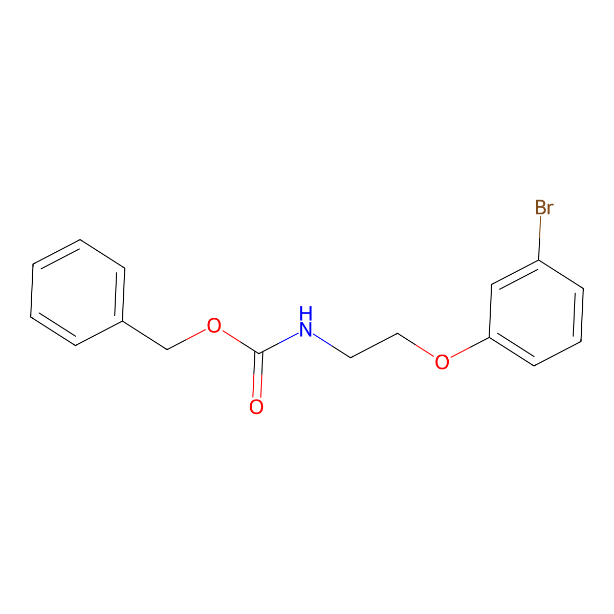 Benzyl (2-(3-bromophenoxy)ethyl)carbamate molecular structure, CAS 2680795-00-8