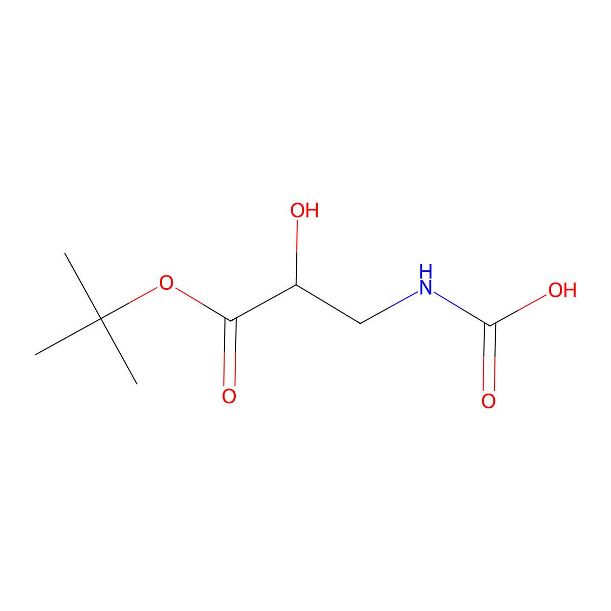 [3-(Tert-butoxy)-2-hydroxy-3-oxopropyl]carbamic acid molecular structure, CAS 2680795-07-5