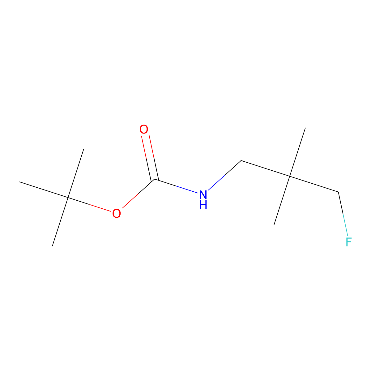 tert-butyl N-(3-fluoro-2,2-dimethylpropyl)carbamate molecular structure, CAS 2680795-11-1