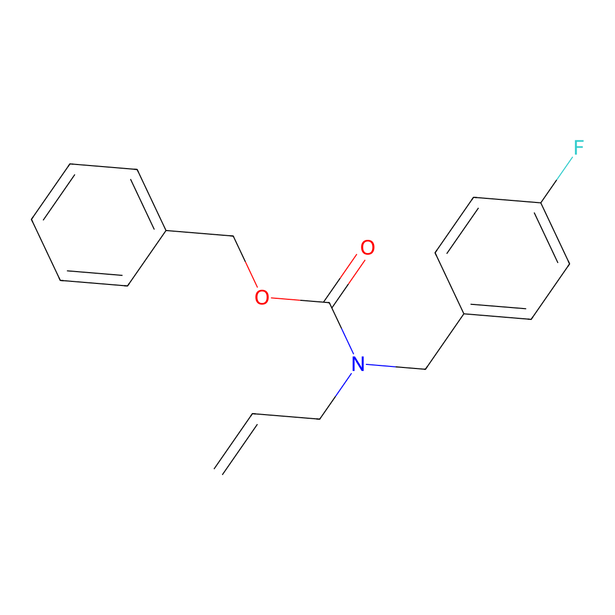 benzyl N-[(4-fluorophenyl)methyl]-N-(prop-2-en-1-yl)carbamate molecular structure, CAS 2680795-17-7