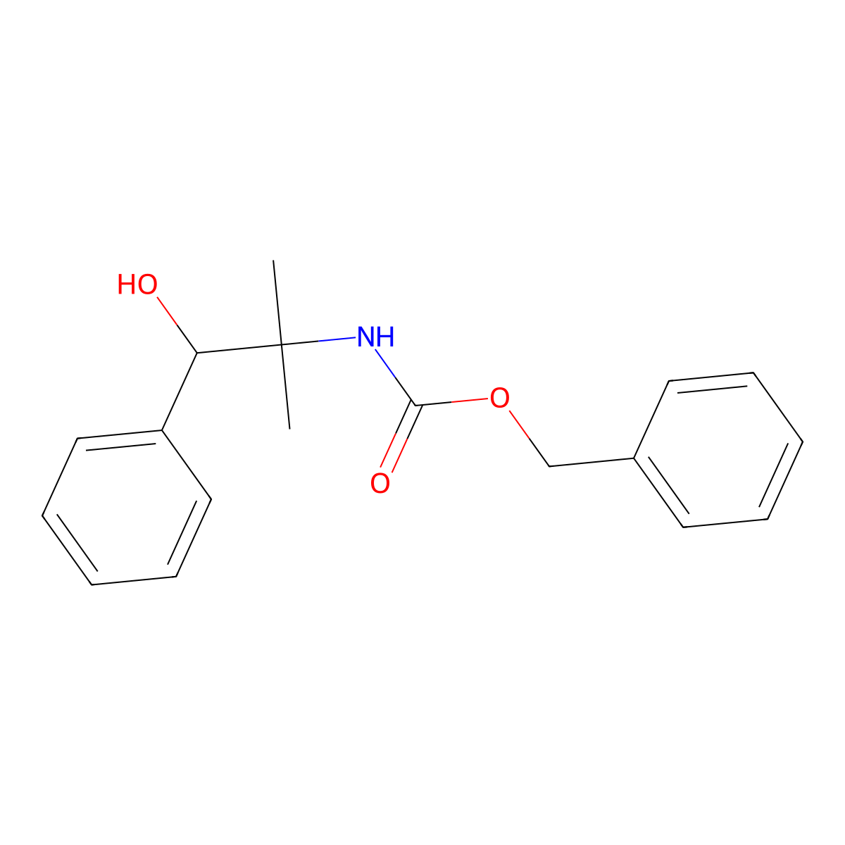 benzyl N-(1-hydroxy-2-methyl-1-phenylpropan-2-yl)carbamate molecular structure, CAS 2680795-20-2