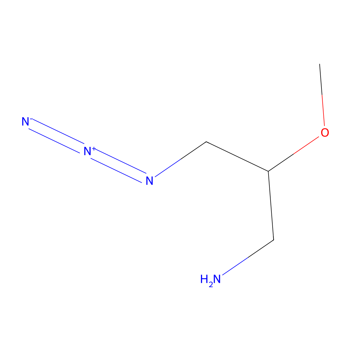 3-Azido-2-methoxypropan-1-amine molecular structure, CAS 2680795-21-3