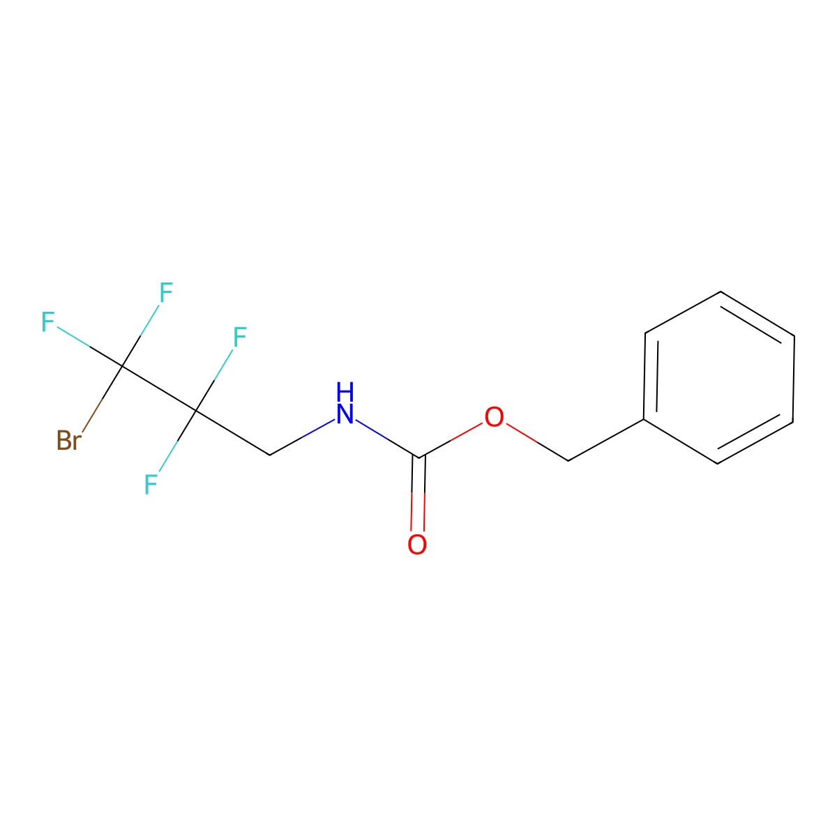 benzyl N-(3-bromo-2,2,3,3-tetrafluoropropyl)carbamate molecular structure, CAS 2680795-24-6