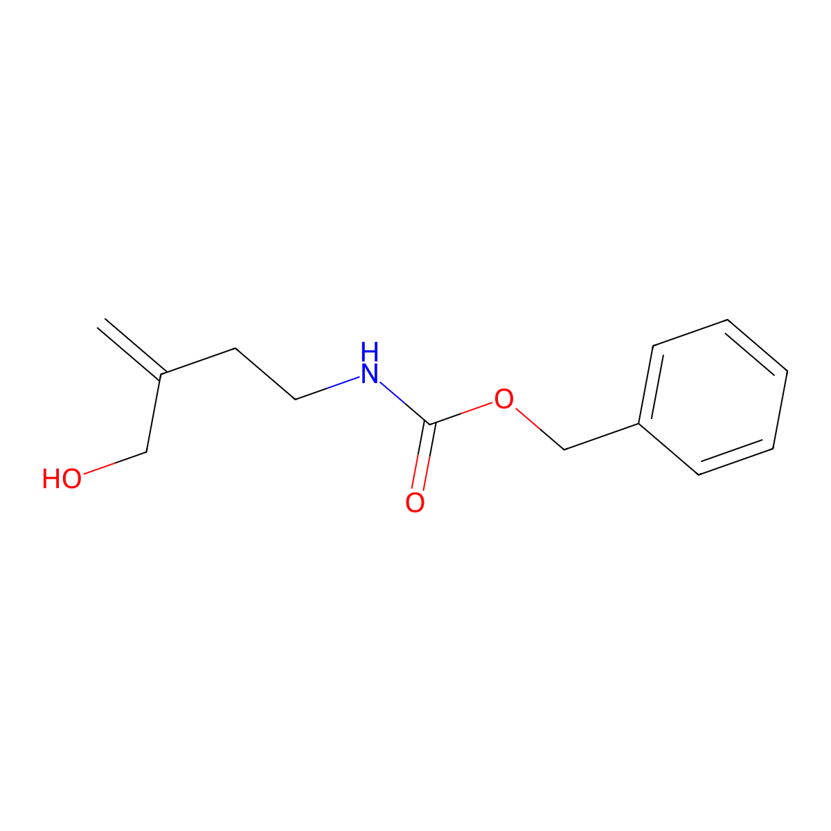 benzyl N-(4-hydroxy-3-methylidenebutyl)carbamate molecular structure, CAS 2680795-25-7