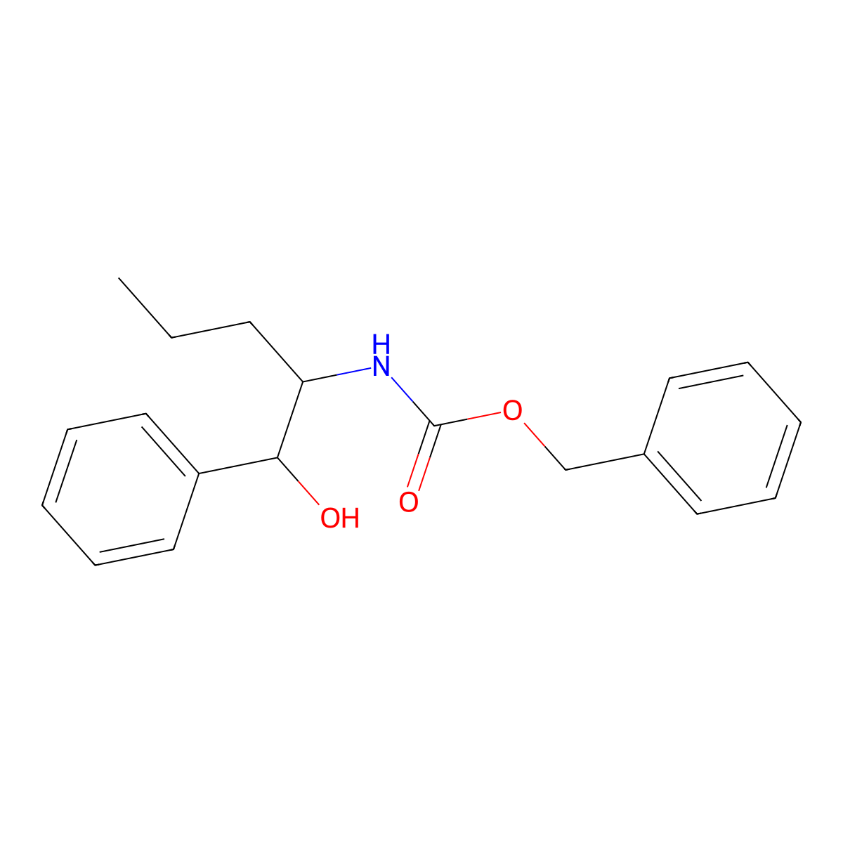 benzyl N-(1-hydroxy-1-phenylpentan-2-yl)carbamate molecular structure, CAS 2680795-29-1
