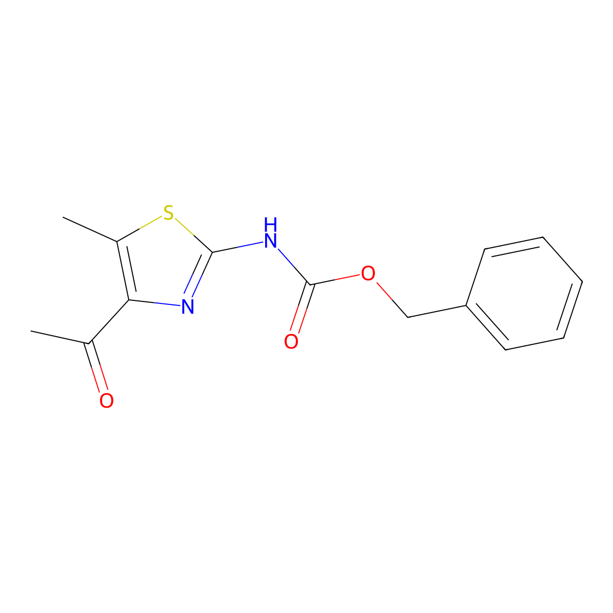 benzyl N-(4-acetyl-5-methyl-1,3-thiazol-2-yl)carbamate molecular structure, CAS 2680795-34-8