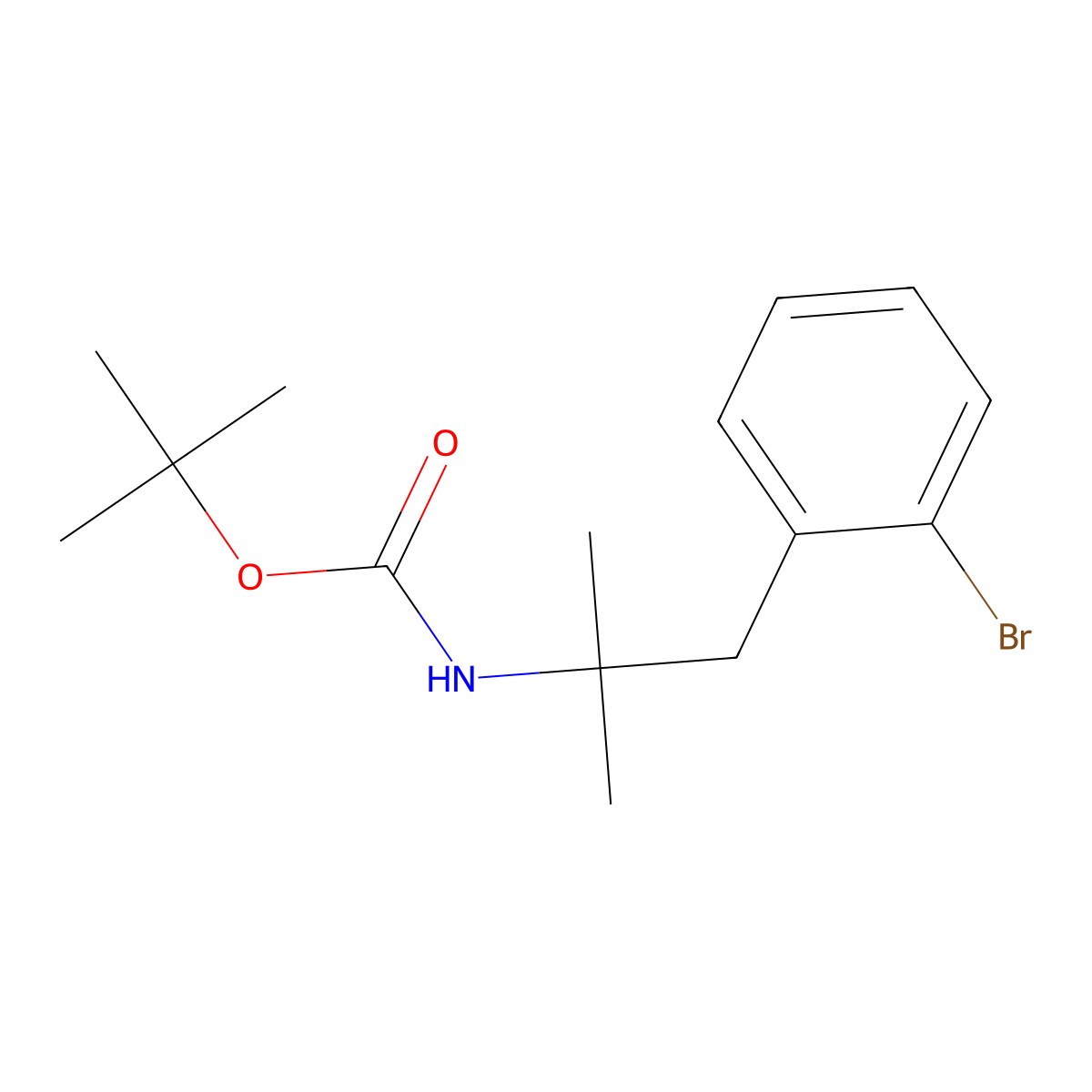tert-butyl N-[1-(2-bromophenyl)-2-methylpropan-2-yl]carbamate molecular structure, CAS 2680795-35-9