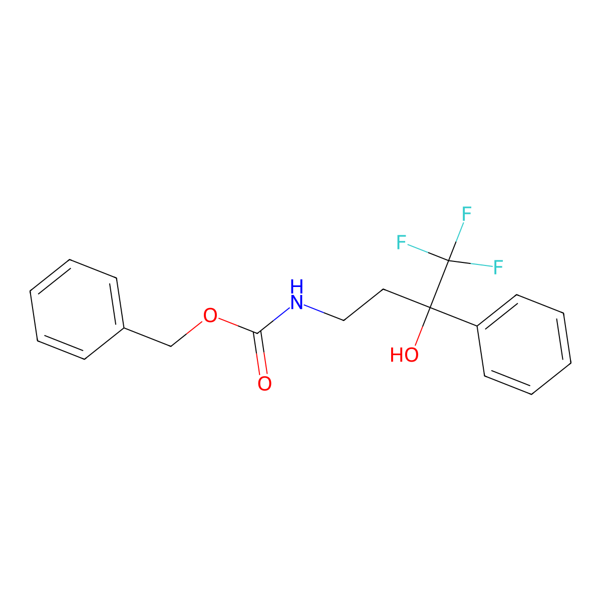 benzyl N-(4,4,4-trifluoro-3-hydroxy-3-phenylbutyl)carbamate molecular structure, CAS 2680795-41-7