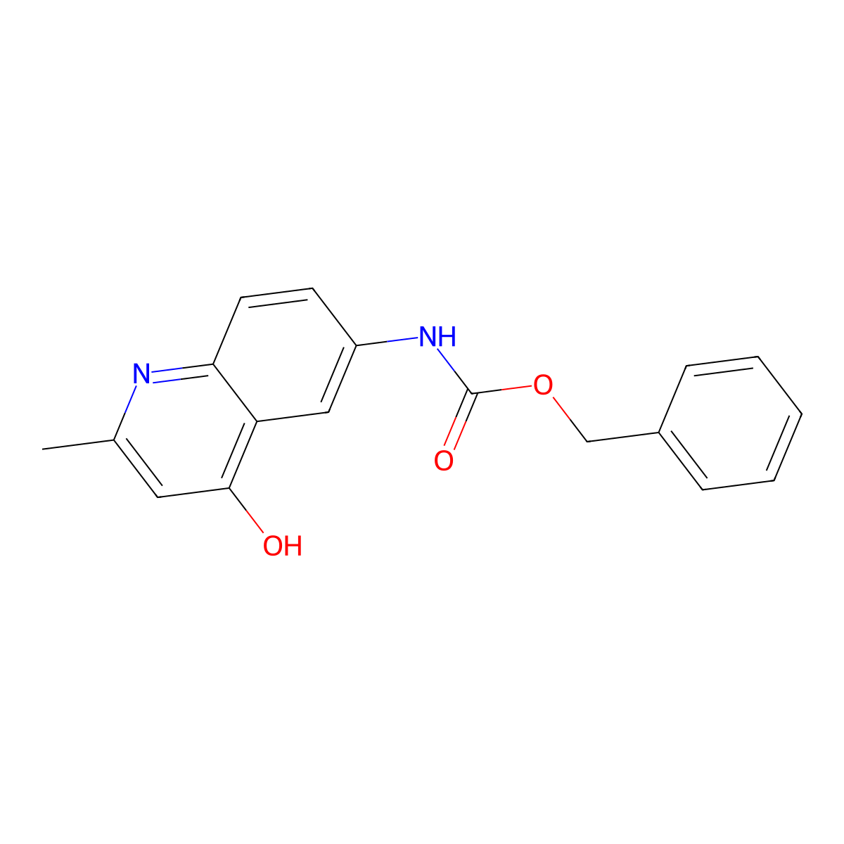 benzyl N-(4-hydroxy-2-methylquinolin-6-yl)carbamate molecular structure, CAS 2680795-59-7