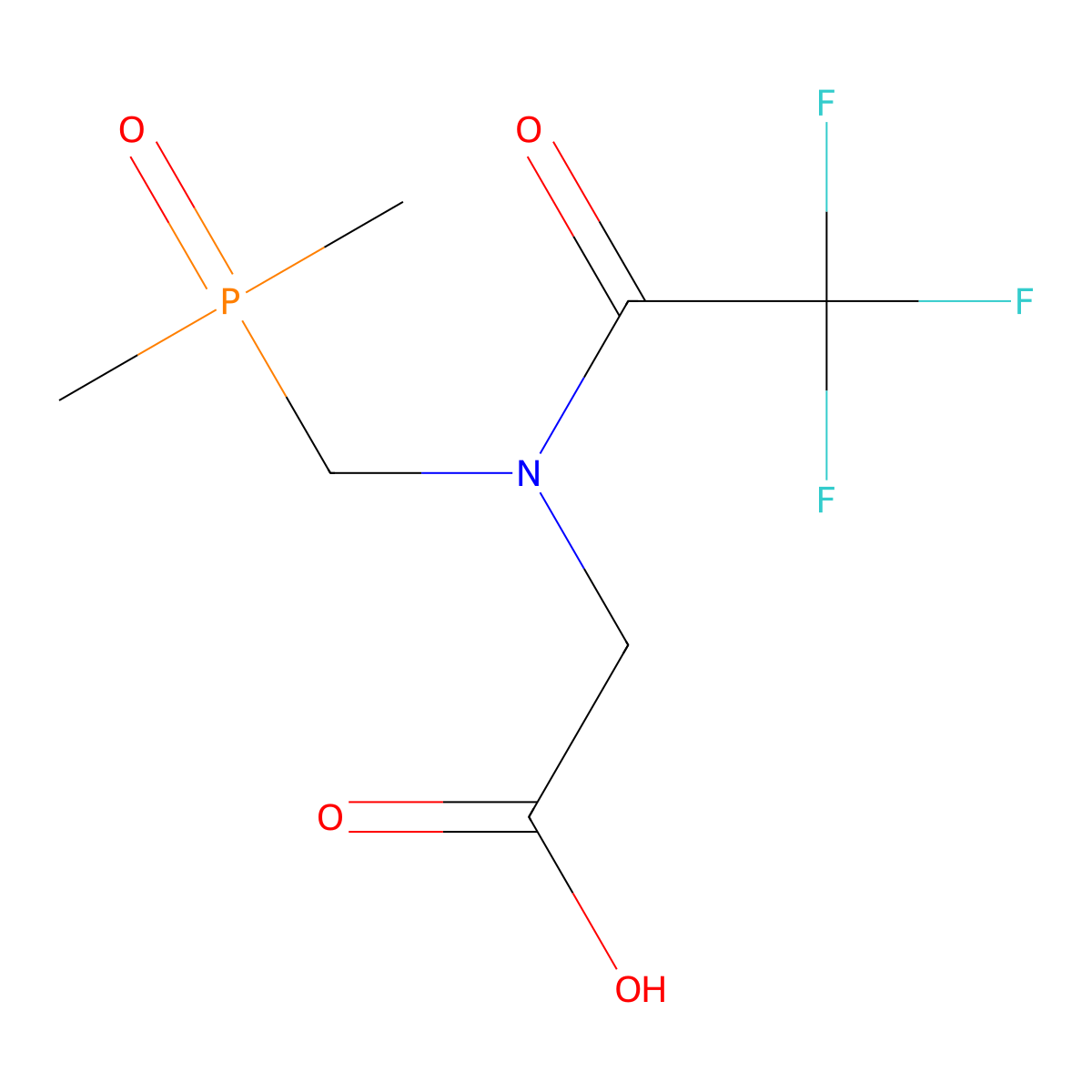 2-{N-[(dimethylphosphoryl)methyl]-2,2,2-trifluoroacetamido}acetic acid molecular structure, CAS 2680795-84-8