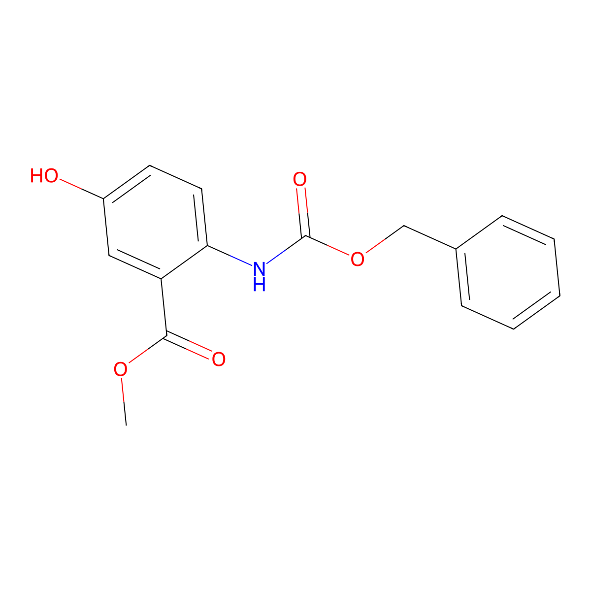 Methyl 2-{[(benzyloxy)carbonyl]amino}-5-hydroxybenzoate molecular structure, CAS 2680795-85-9