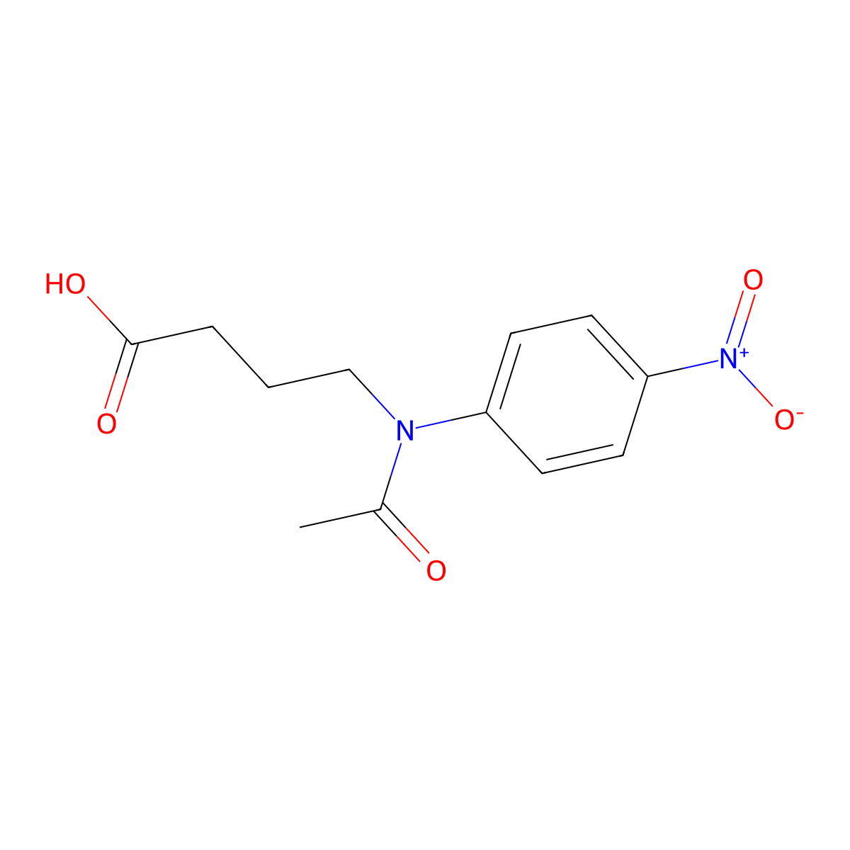 4-[N-(4-nitrophenyl)acetamido]butanoic acid molecular structure, CAS 2680796-01-2