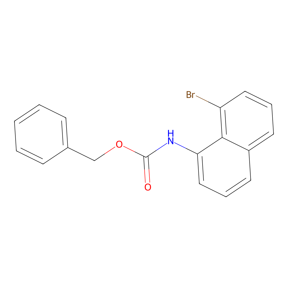 benzyl N-(8-bromonaphthalen-1-yl)carbamate molecular structure, CAS 2680796-19-2