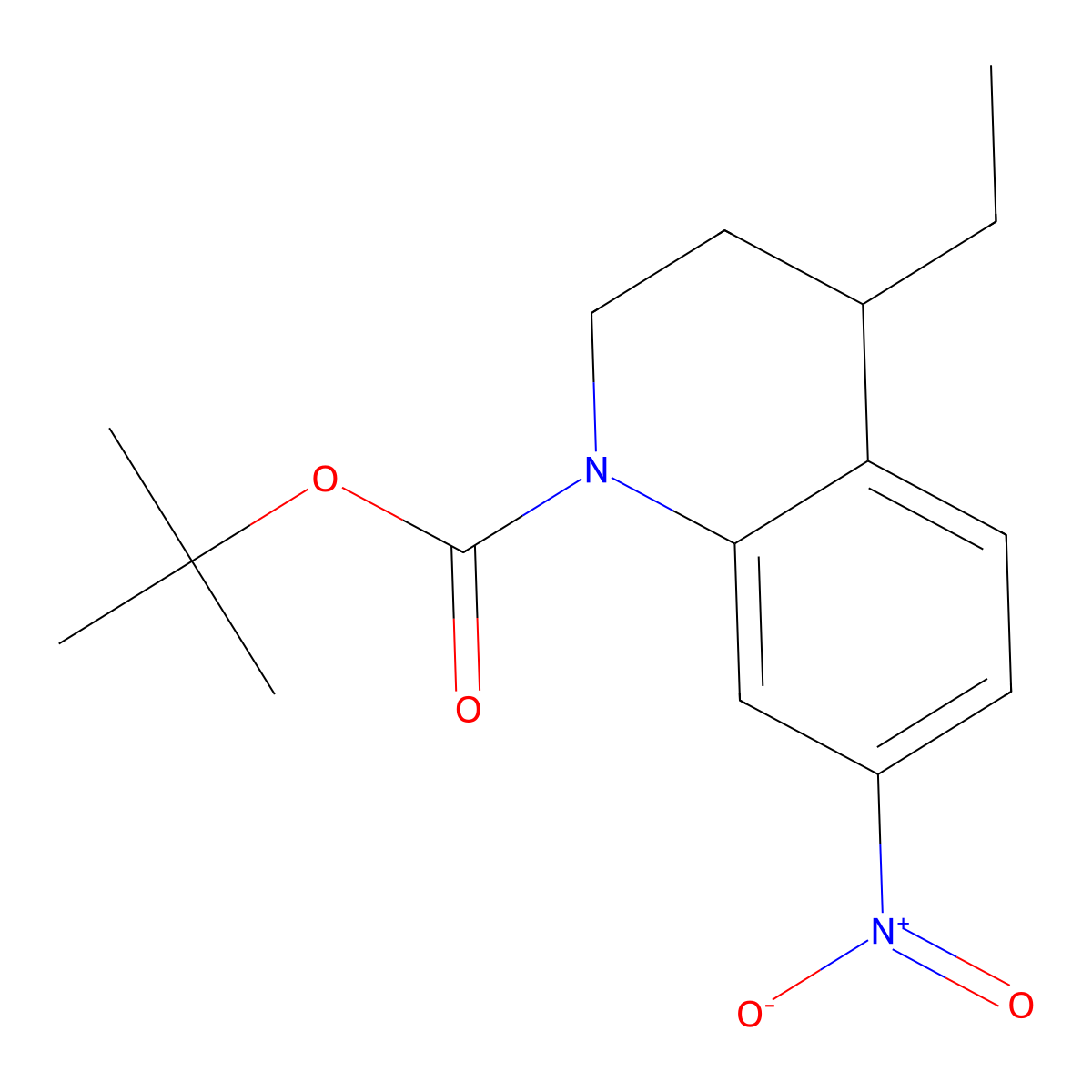 Tert-butyl 4-ethyl-7-nitro-1,2,3,4-tetrahydroquinoline-1-carboxylate molecular structure, CAS 2680796-45-4