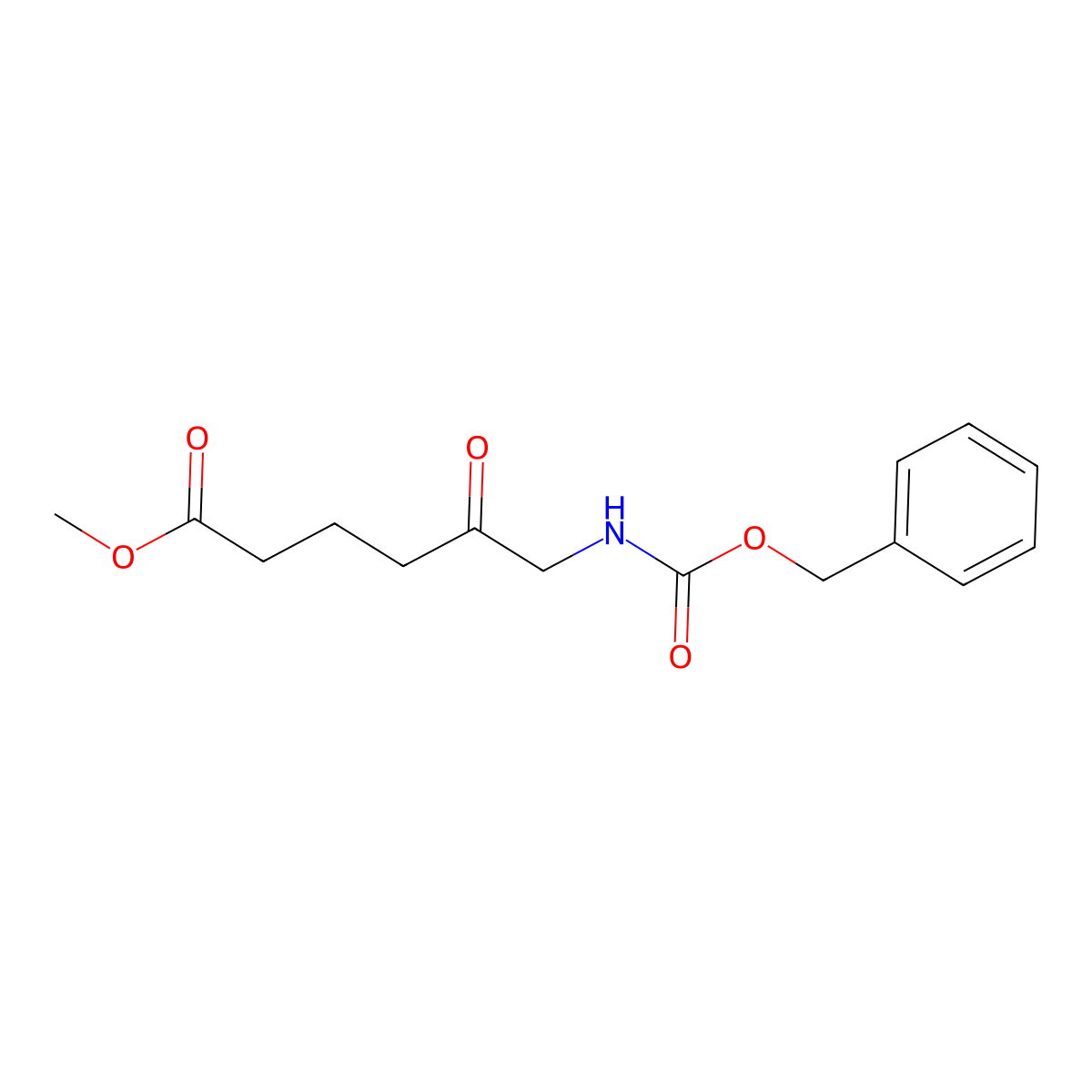 Methyl 6-{[(benzyloxy)carbonyl]amino}-5-oxohexanoate molecular structure, CAS 2680796-52-3