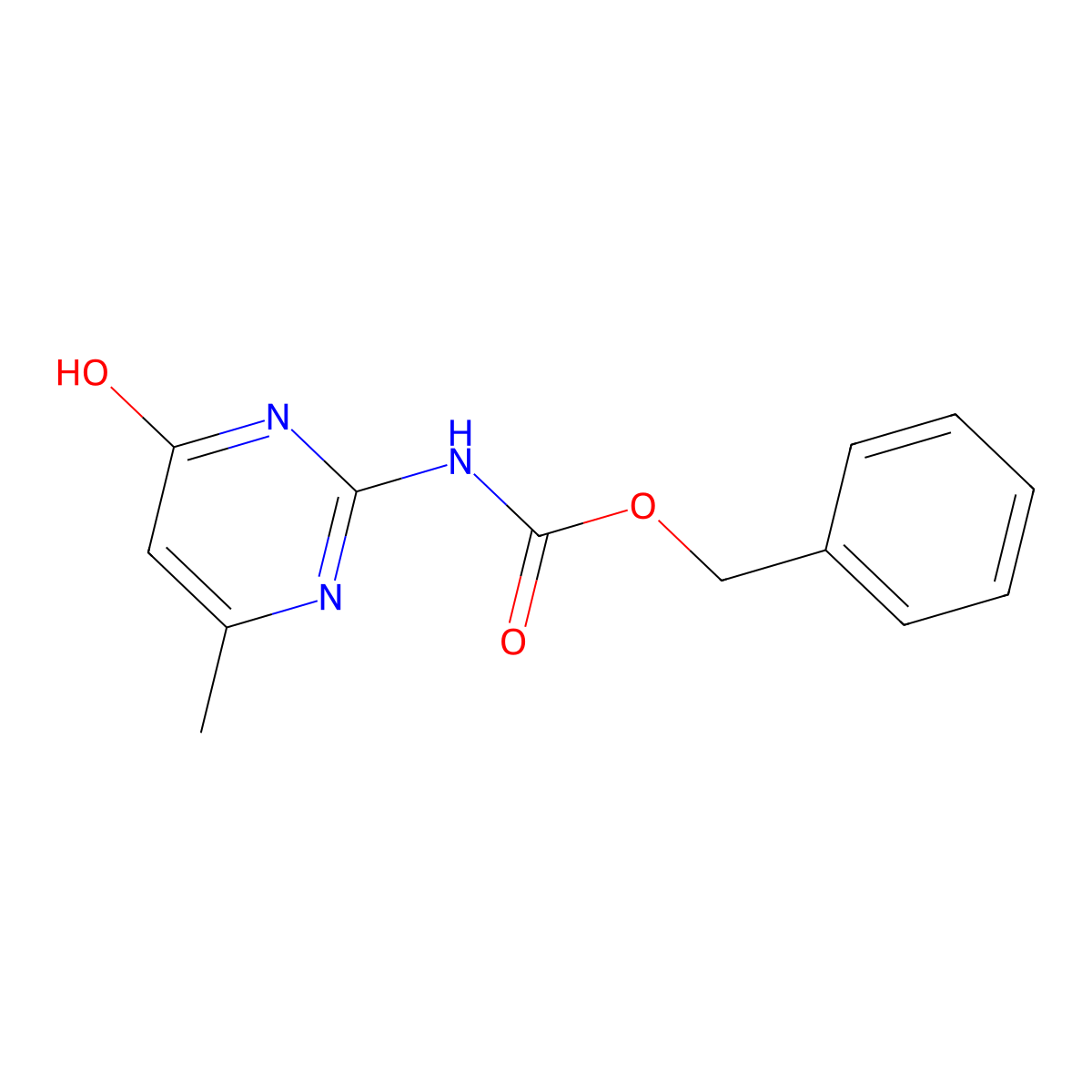 benzyl N-(4-hydroxy-6-methylpyrimidin-2-yl)carbamate molecular structure, CAS 2680796-55-6