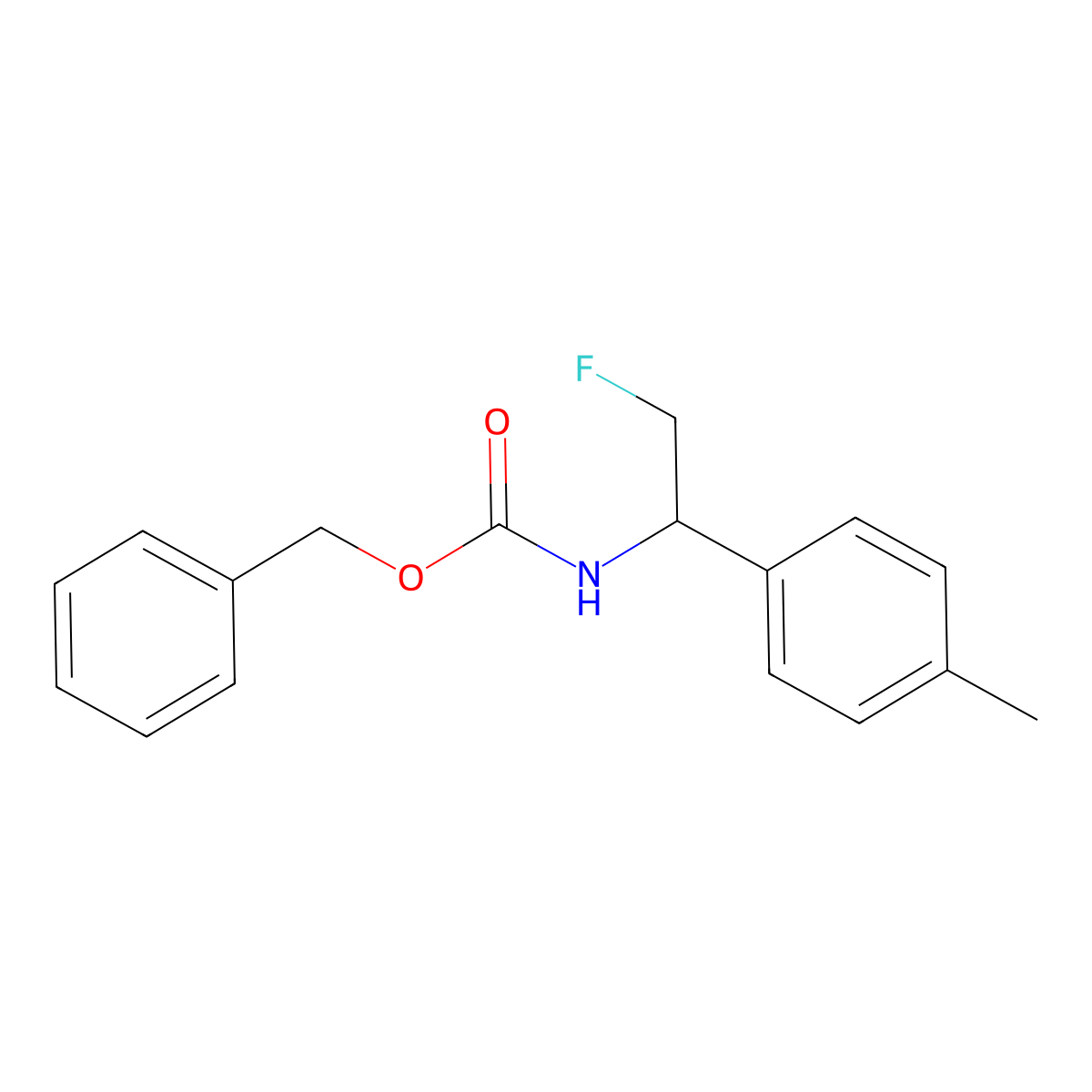 benzyl N-[2-fluoro-1-(4-methylphenyl)ethyl]carbamate molecular structure, CAS 2680796-61-4