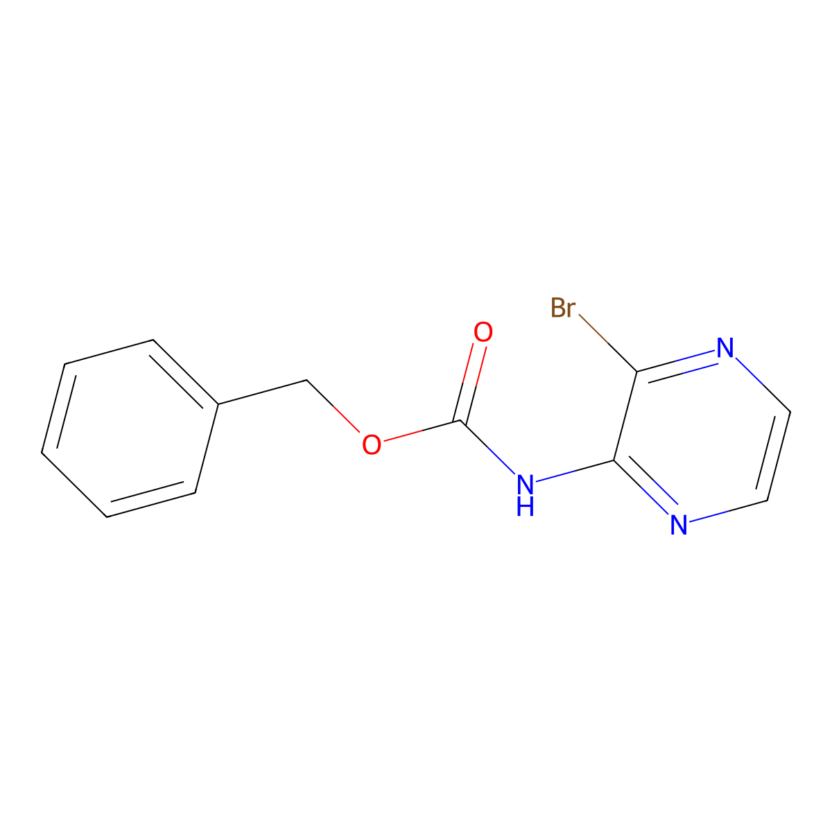 benzyl N-(3-bromopyrazin-2-yl)carbamate molecular structure, CAS 2680796-62-5